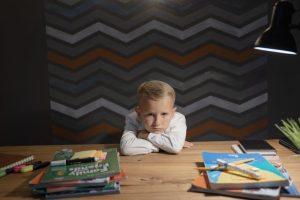 child looking anxious about returning to school